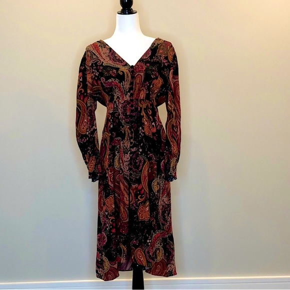 knee length dresses for ladies ZEPHYR MIDI DRESS | PAISLEY PRINT | THIRD FORM | Women's Australian Fashion   THIRD FORM
